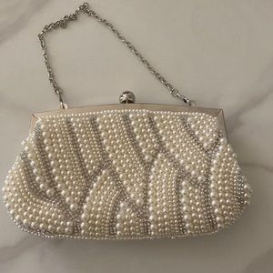 NWT pearl embellished mini purse